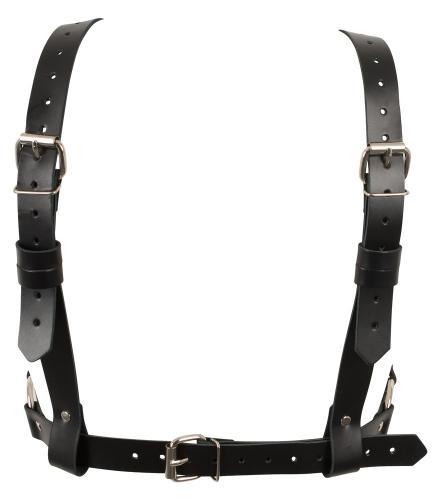 Leren Harnas met Metalen Ringen - PlayForFun Leren Harnas met Metalen Ringen - PlayForFun