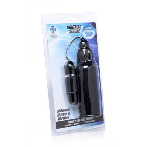 Lightning Stroke Masturbator Met Bullet Vibrator - PlayForFun Lightning Stroke Masturbator Met Bullet Vibrator - PlayForFun