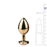 Metalen buttplug met hartje - goudkleurig - PlayForFun