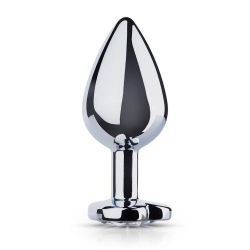 Metalen buttplug met hartje - zilverkleurig - PlayForFun Metalen buttplug met hartje - zilverkleurig - PlayForFun