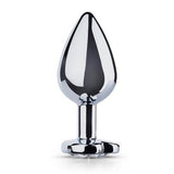 Metalen buttplug met hartje - zilverkleurig - PlayForFun