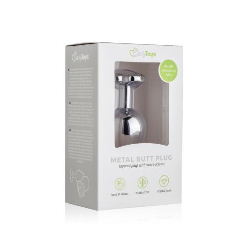 Metalen buttplug met hartje - zilverkleurig - PlayForFun Metalen buttplug met hartje - zilverkleurig - PlayForFun