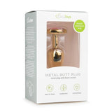Metalen buttplug met roze hartje - PlayForFun