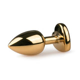 Metalen buttplug met roze hartje - PlayForFun