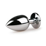Metalen buttplug met roze steen - PlayForFun
