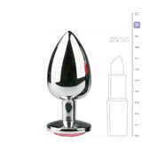 Metalen buttplug met roze steen - PlayForFun