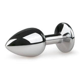 Metalen buttplug met transparante diamant - PlayForFun