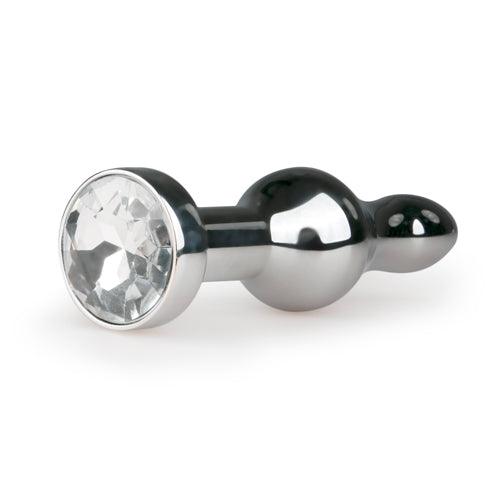 Metalen buttplug - zilverkleurig - PlayForFun
