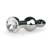 Metalen buttplug - zilverkleurig - PlayForFun