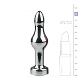 Metalen buttplug - zilverkleurig - PlayForFun