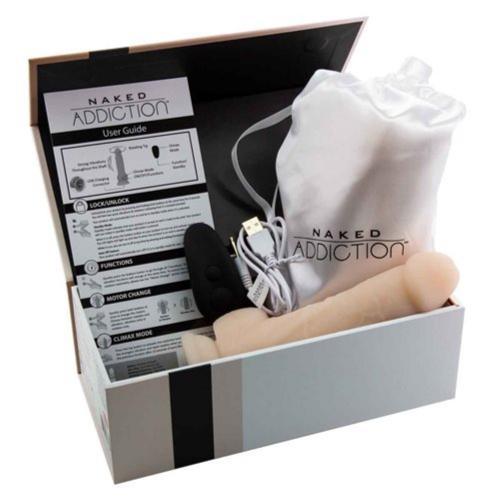 Naked Addiction - Realistische Roterende Dildo Met Afstandsbediening - 18 cm - PlayForFun Naked Addiction - Realistische Roterende Dildo Met Afstandsbediening - 18 cm - PlayForFun