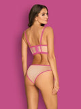 Nudelia 3-delige Jarretel Set - Nude/Roze - PlayForFun