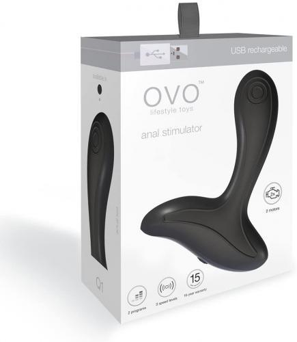 OVO Q1 - Anaal Vibrator - Zwart - PlayForFun OVO Q1 - Anaal Vibrator - Zwart - PlayForFun