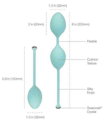 Pillow Talk - Frisky Pleasure Balls - Teal - PlayForFun Pillow Talk - Frisky Pleasure Balls - Teal - PlayForFun