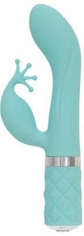 Pillow Talk - Kinky Rabbit & G-Spot Vibrator - Teal - PlayForFun