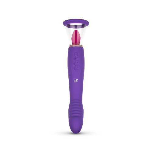 Pleasure Pump Met G-Spot Vibrator - Paars - PlayForFun Pleasure Pump Met G-Spot Vibrator - Paars - PlayForFun