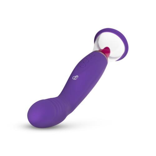 Pleasure Pump Met G-Spot Vibrator - Paars - PlayForFun Pleasure Pump Met G-Spot Vibrator - Paars - PlayForFun