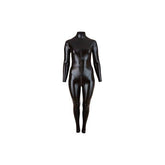 Plus Size Wetlook Catsuit Met Lange Rits - PlayForFun