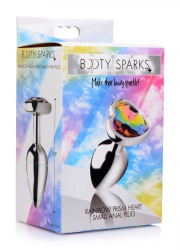 Rainbow Heart Buttplug - Klein - PlayForFun Rainbow Heart Buttplug - Klein - PlayForFun