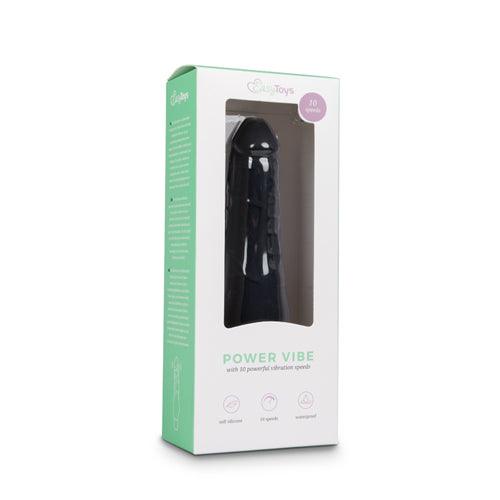 Realistische siliconen vibrator - zwart - PlayForFun Realistische siliconen vibrator - zwart - PlayForFun