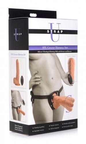 Realistische Vibrerende En Roterende Dildo Met Harnas - PlayForFun Realistische Vibrerende En Roterende Dildo Met Harnas - PlayForFun