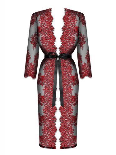 Redessia Kanten Kimono - Rood/Zwart - PlayForFun