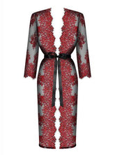 Redessia Kanten Kimono - Rood/Zwart - PlayForFun