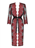 Redessia Kanten Kimono - Rood/Zwart - PlayForFun