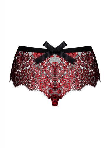 Redessia Kanten Slip - Rood/Zwart - PlayForFun