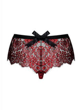 Redessia Kanten Slip - Rood/Zwart - PlayForFun