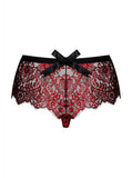 Redessia Kanten Slip - Rood/Zwart - PlayForFun