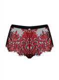 Redessia Kanten Slip - Rood/Zwart - PlayForFun