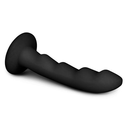Ripples Strap-On Dildo - Zwart - PlayForFun Ripples Strap-On Dildo - Zwart - PlayForFun