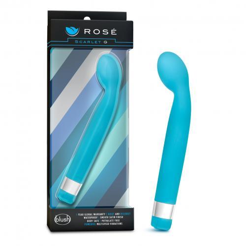 Rose - Scarlet G-spot Vibrator - Blauw - PlayForFun Rose - Scarlet G-spot Vibrator - Blauw - PlayForFun