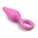 Roze Buttplug Met Trekring - Large - PlayForFun