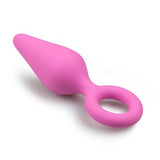 Roze Buttplug Met Trekring - Medium - PlayForFun