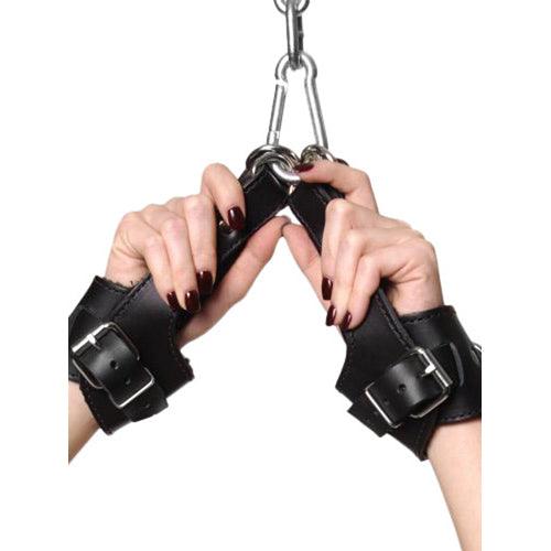 Strict Leather Fleece Lined Suspension Cuffs - PlayForFun Strict Leather Fleece Lined Suspension Cuffs - PlayForFun