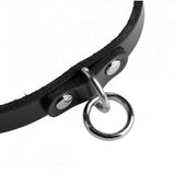 Strict Leather Halsband Met O-Ring - PlayForFun