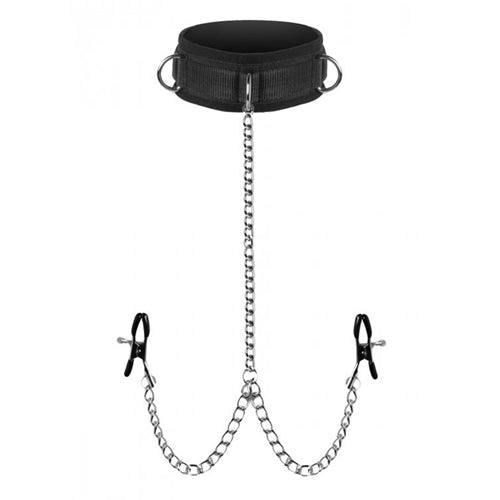 Submission Halsband Met Tepelklemmen - PlayForFun