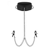 Submission Halsband Met Tepelklemmen - PlayForFun