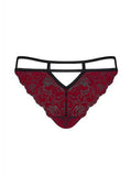 Sugestina Sexy Kanten Slip - Zwart/Rood - PlayForFun
