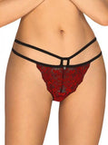 Sugestina Sexy Kanten Slip - Zwart/Rood - PlayForFun