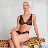 Sweetia 2-Delige Kanten BH Set - Zwart - PlayForFun