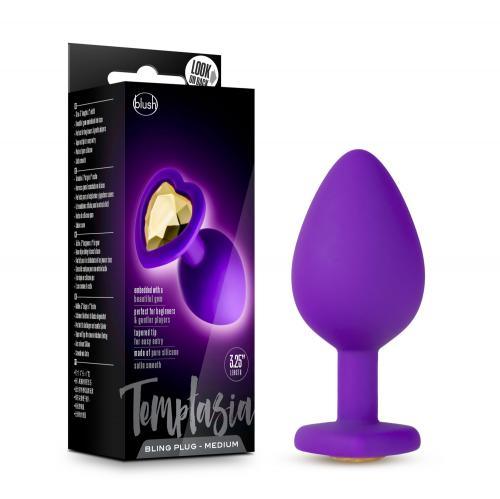 Temptasia - Bling Anaal Plug Medium - Paars - PlayForFun Temptasia - Bling Anaal Plug Medium - Paars - PlayForFun