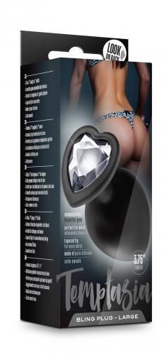Temptasia - Bling Anaalplug - Large - Zwart - PlayForFun Temptasia - Bling Anaalplug - Large - Zwart - PlayForFun
