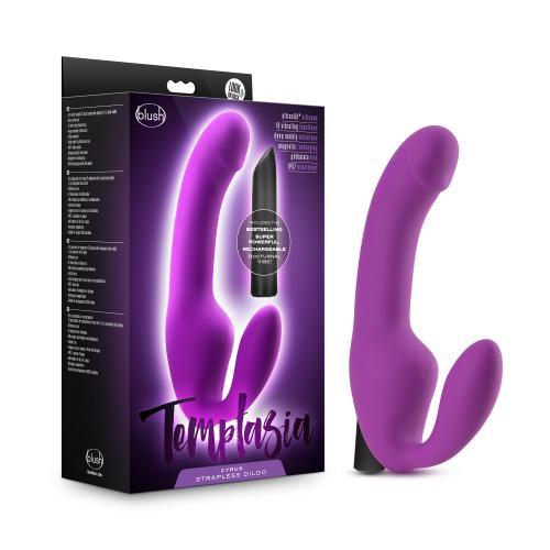 Temptasia - Cyrus Vibrerende Strapless Strap-on - Paars - PlayForFun Temptasia - Cyrus Vibrerende Strapless Strap-on - Paars - PlayForFun