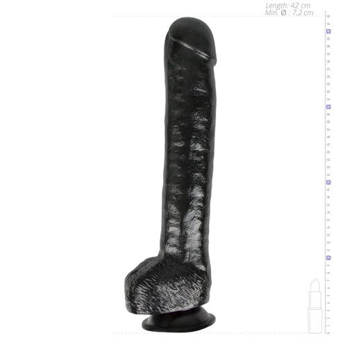 The Black Destroyer XL Dildo - PlayForFun The Black Destroyer XL Dildo - PlayForFun