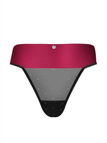 Tienesy String Met Sexy Strik - Zwart/Rood - PlayForFun