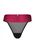 Tienesy String Met Sexy Strik - Zwart/Rood - PlayForFun