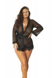 Transparante Kimono Met String - Curvy - PlayForFun